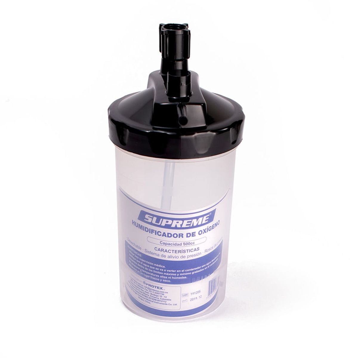 SUPREME - Vaso Humidificador Oxigeno Supreme 500cc