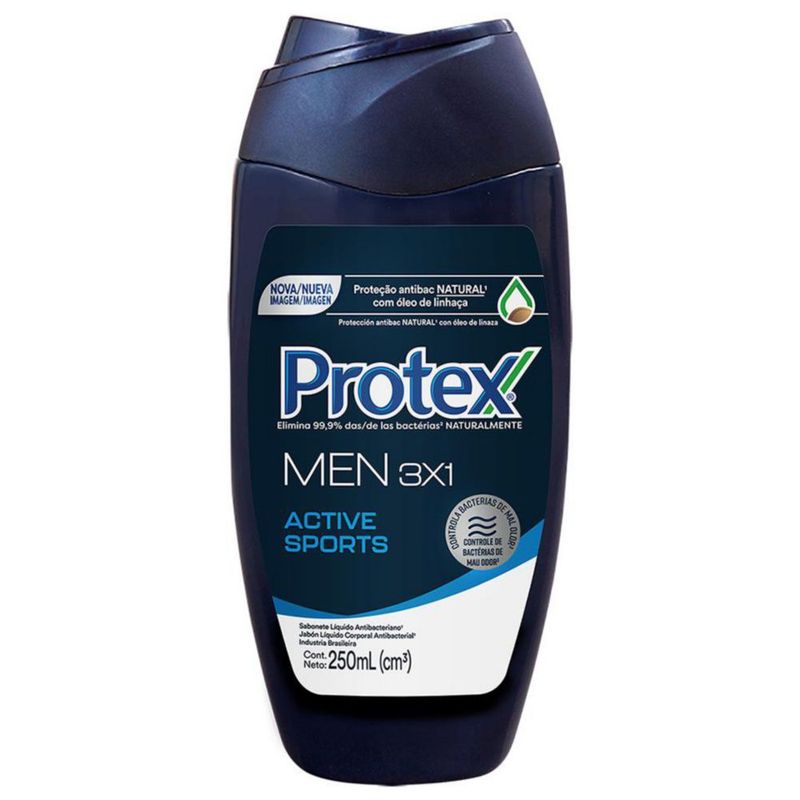 PROTEX - Jabón Liquido Corporal Protex For Men Sport 250ml.---