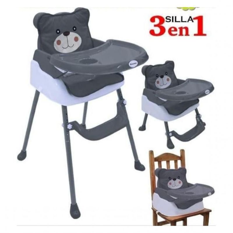 BEBESITOS - Silla comedor bebe 3 en 1 practico portátil acolchado