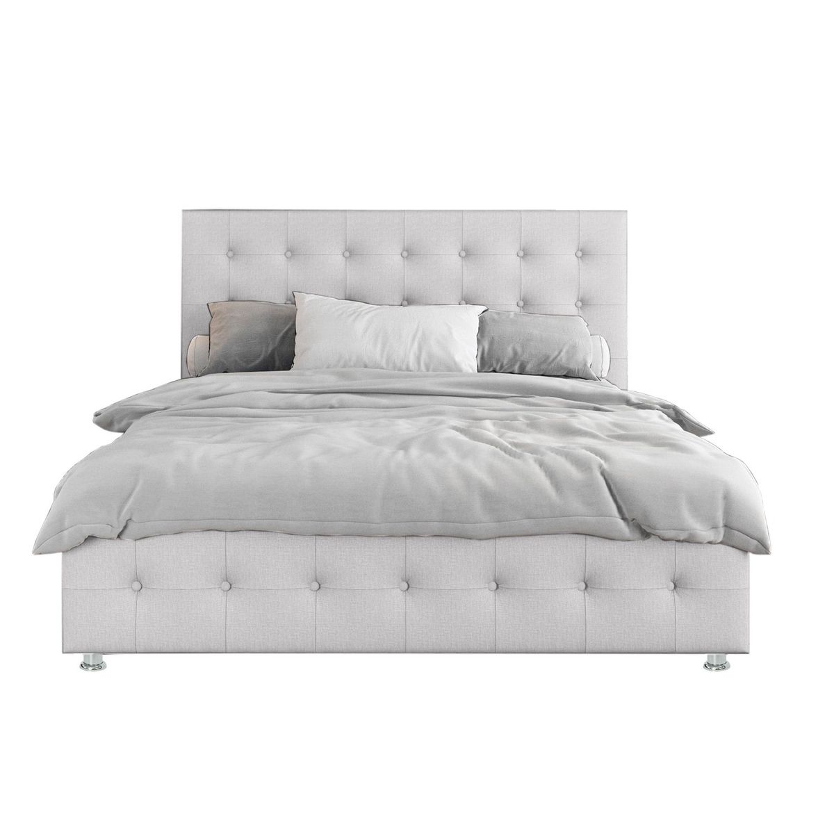 EKONOMODO COLOMBIA - Colchon Queen 1 Pillow + Base Cama + Espaldar Capital Blanco 10X190