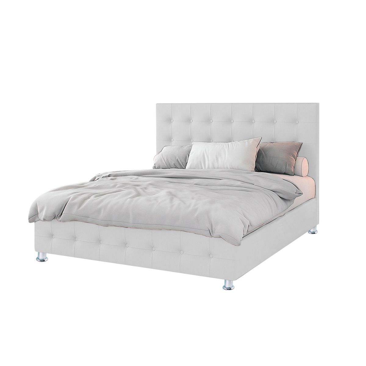 EKONOMODO COLOMBIA - Colchon Queen 1 Pillow + Base Cama + Espaldar Capital Blanco 10X190