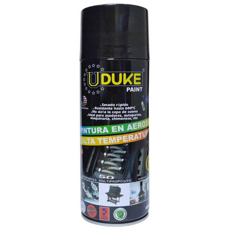 UDUKE - Aerosol Uduke Alta Temperatura Negro Brillante 400 Ml (503)
