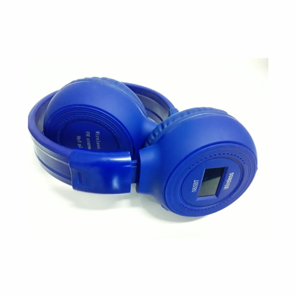GENERICO - Audífonos Bluetooth Recargables Radio Fm N65 Con Pantalla Azul