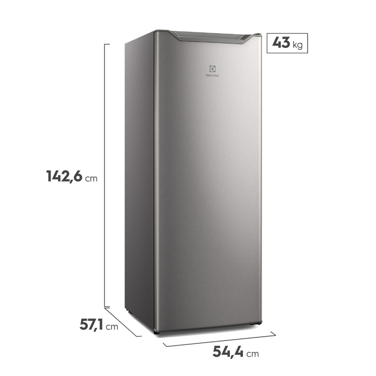 ELECTROLUX - Congelador vertical Electrolux  frost 168L gris EFUY16P3HVG