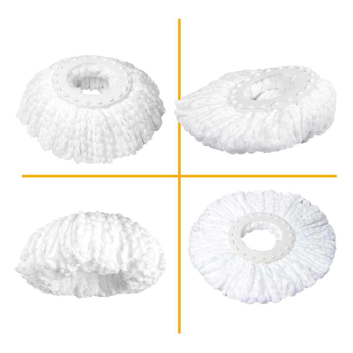 ENERGY PLUS - Mopas de repuestos trapero giratorio Energy Plus, Paquete 4 Unidades.