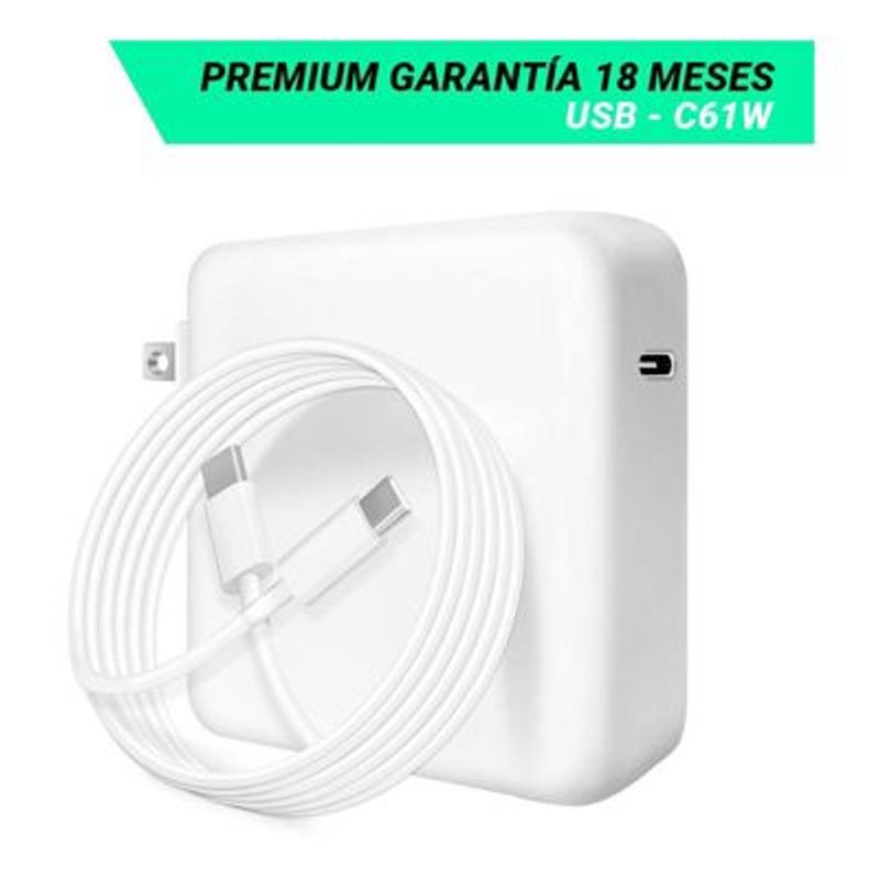 GENERICO - Cargador Compatible Para MacBook A1989 Usb-c 61w