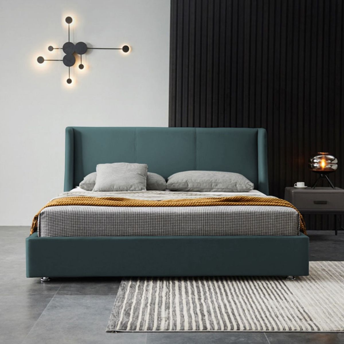 EKONOMODO COLOMBIA - Colchon Queen 1 Pillow Con Cama En Pino Mousai Verde 160X190 Cm