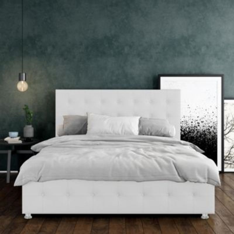 EKONOMODO COLOMBIA - Colchon King 2 Pillow + Base cama + Espaldar Capital Blanco 200x200 cm