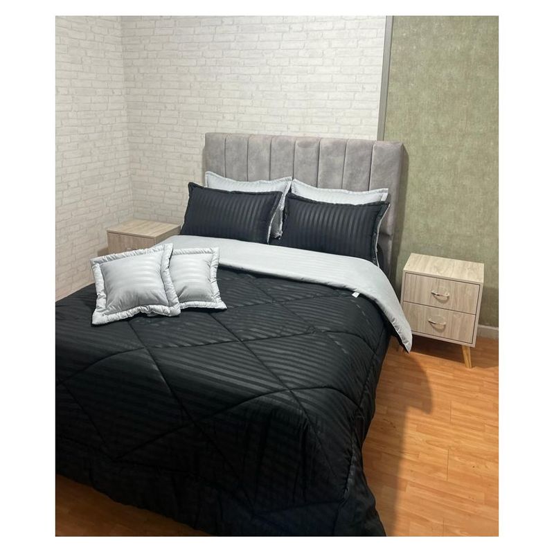 GENERICO - Cubrelecho Edredon Termico Doble Faz 5 Piezas Cama Doble