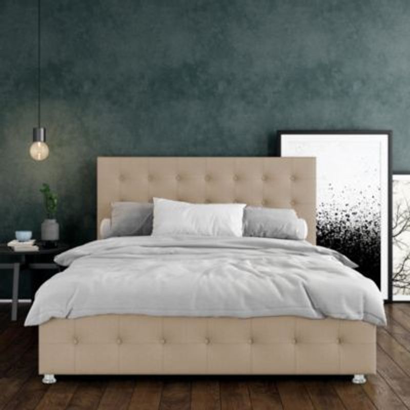 EKONOMODO COLOMBIA - Colchon King 2 Pillow + Base cama + Espaldar Capital Taupe 200x200 cm