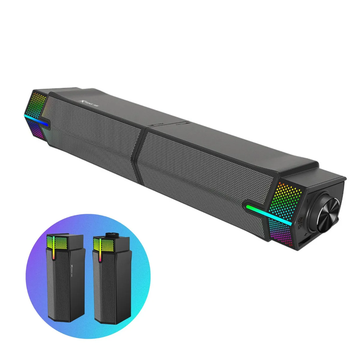 XTRIKE ME - Parlantes Gamer Bluetooth PC Speaker Barra Sonido Xtrike Me SK-604