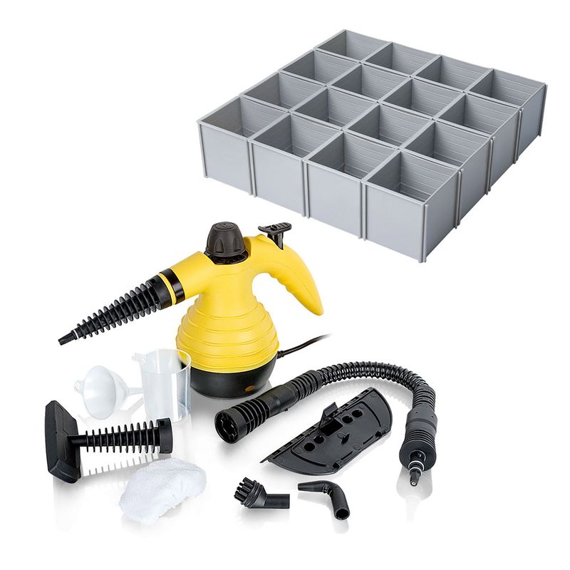 ENERGY PLUS - Combo Limpiador a Vapor  Cubos Organizadores Multiusos