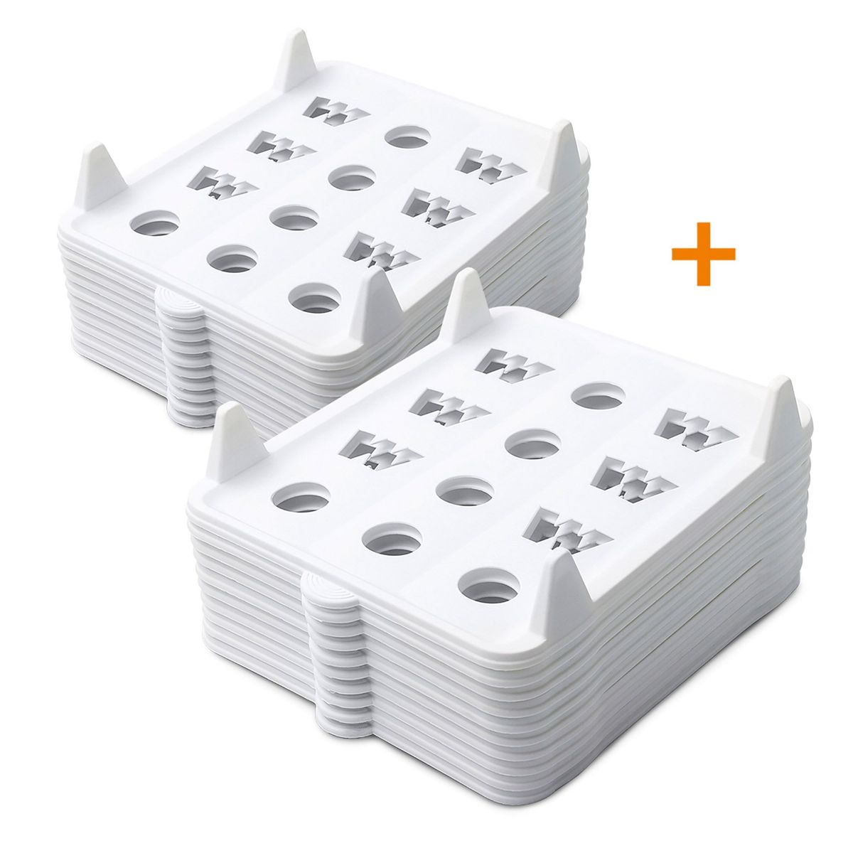 ENERGY PLUS - Combo: 2 Organizadores Ropa apilable x 10 unds C/U Blanco