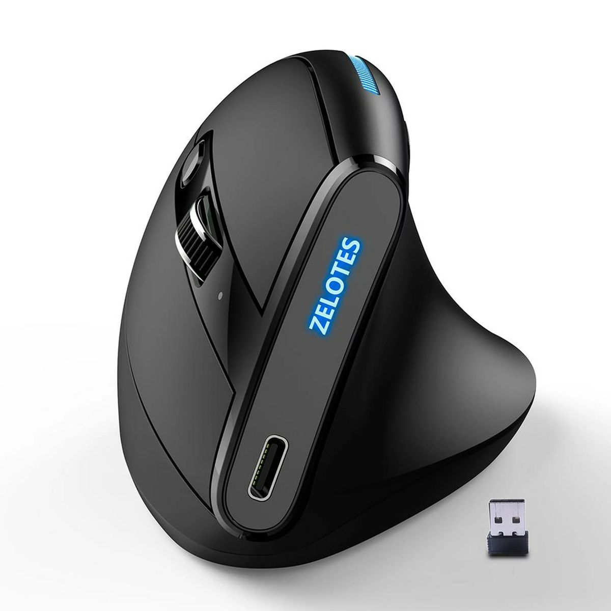 ZELOTES - Mouse Gamer Vertical Inalambrico Recargable Zelotes F36A DPI