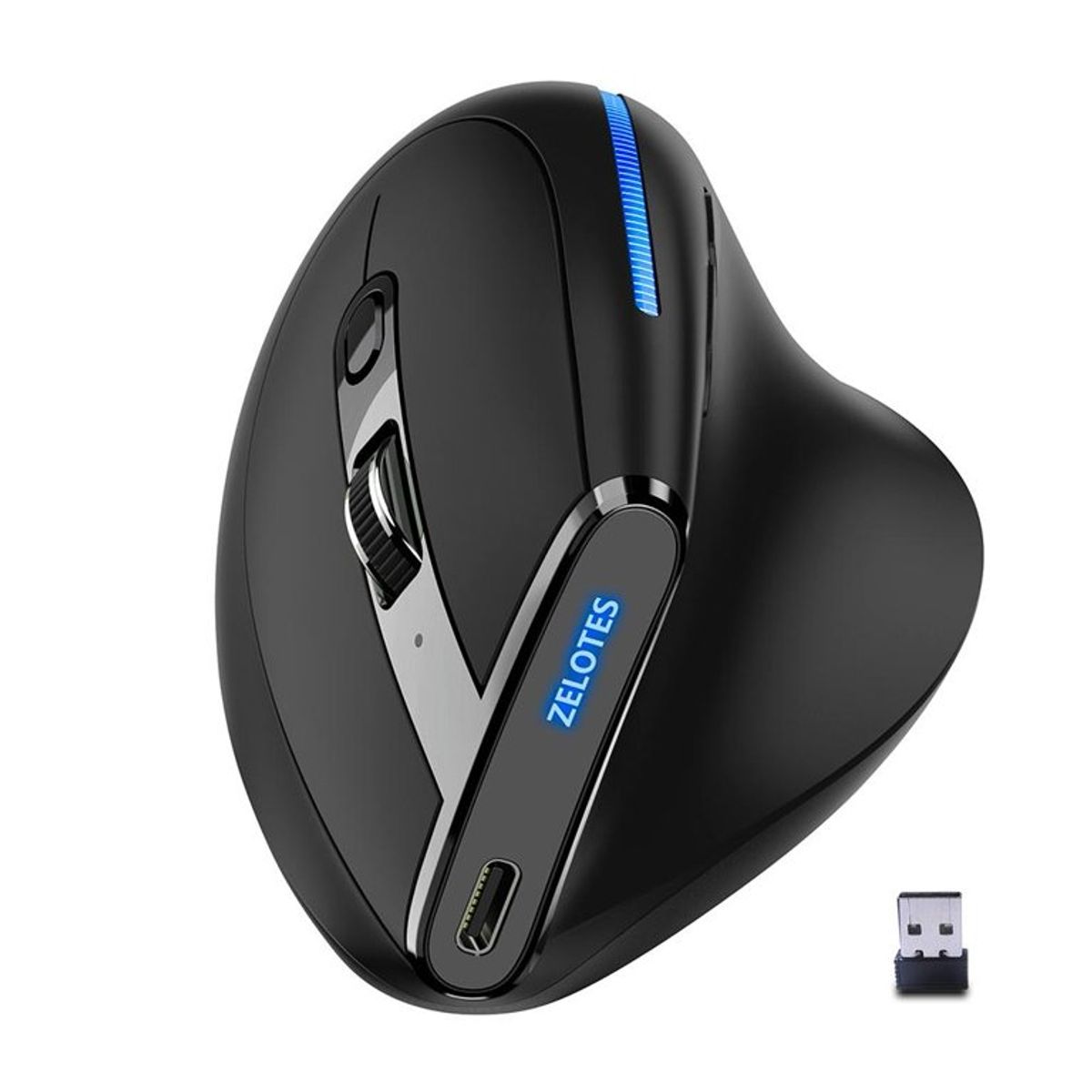 ZELOTES - Mouse Gamer Vertical Inalambrico Recargable Zelotes F36A DPI