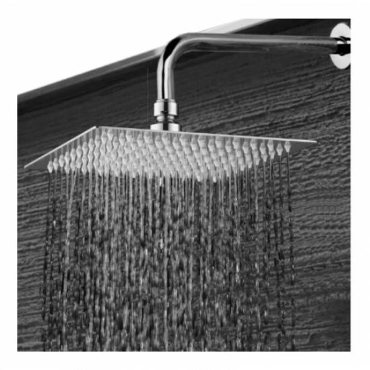 GENERICO - Regadera Ducha Metálica 25 Cm Extraplana (Sin Tubo)