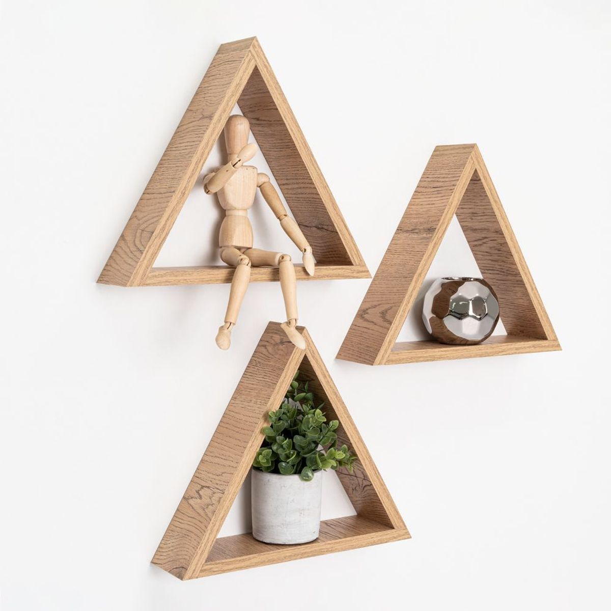 RTA DESIGN - Set de Repisas Angular, Beige, X 3 Unidades