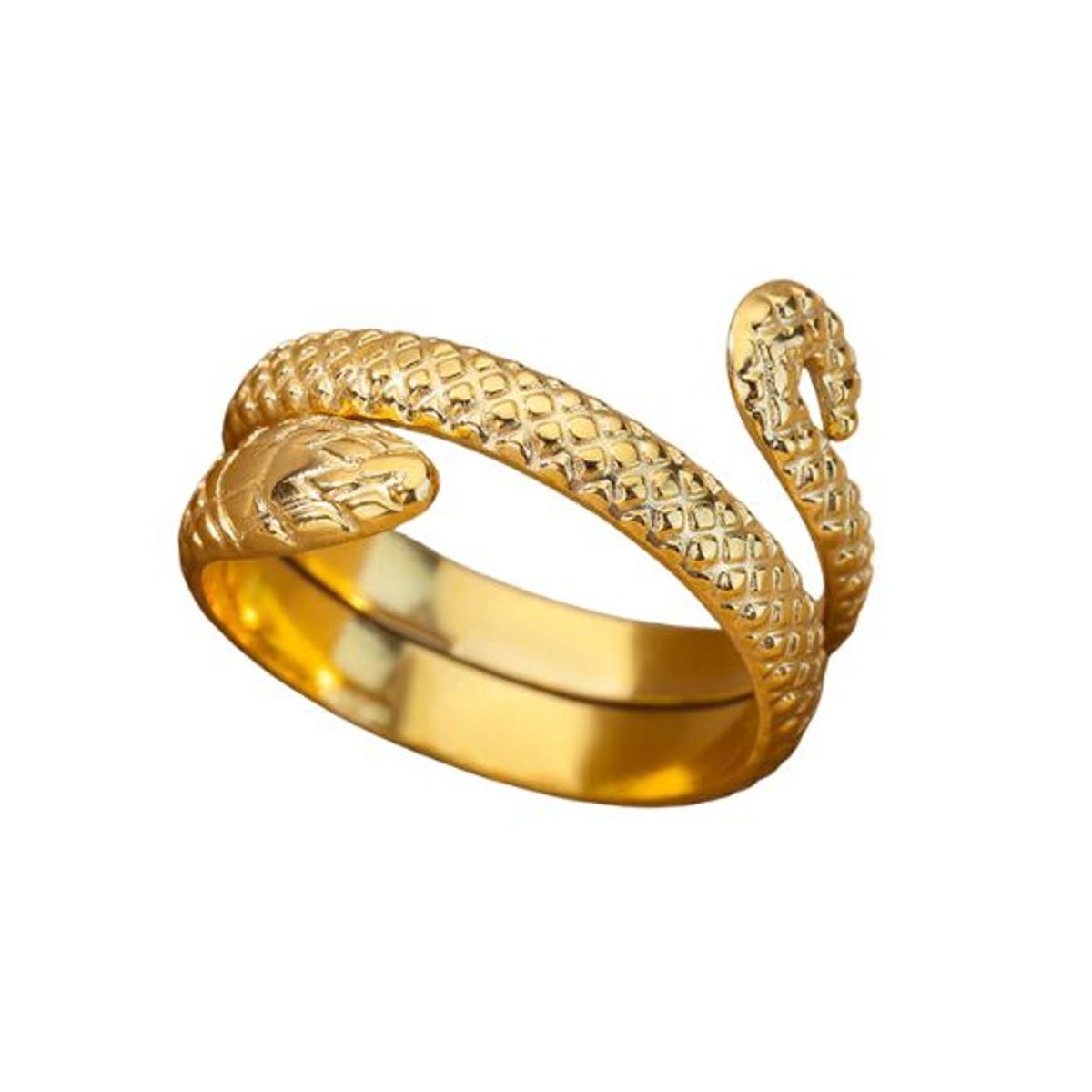 ACCESORIOS DE EVA - Anillo Ajustable para Mujer en Acero Inoxidable Serpiente_.