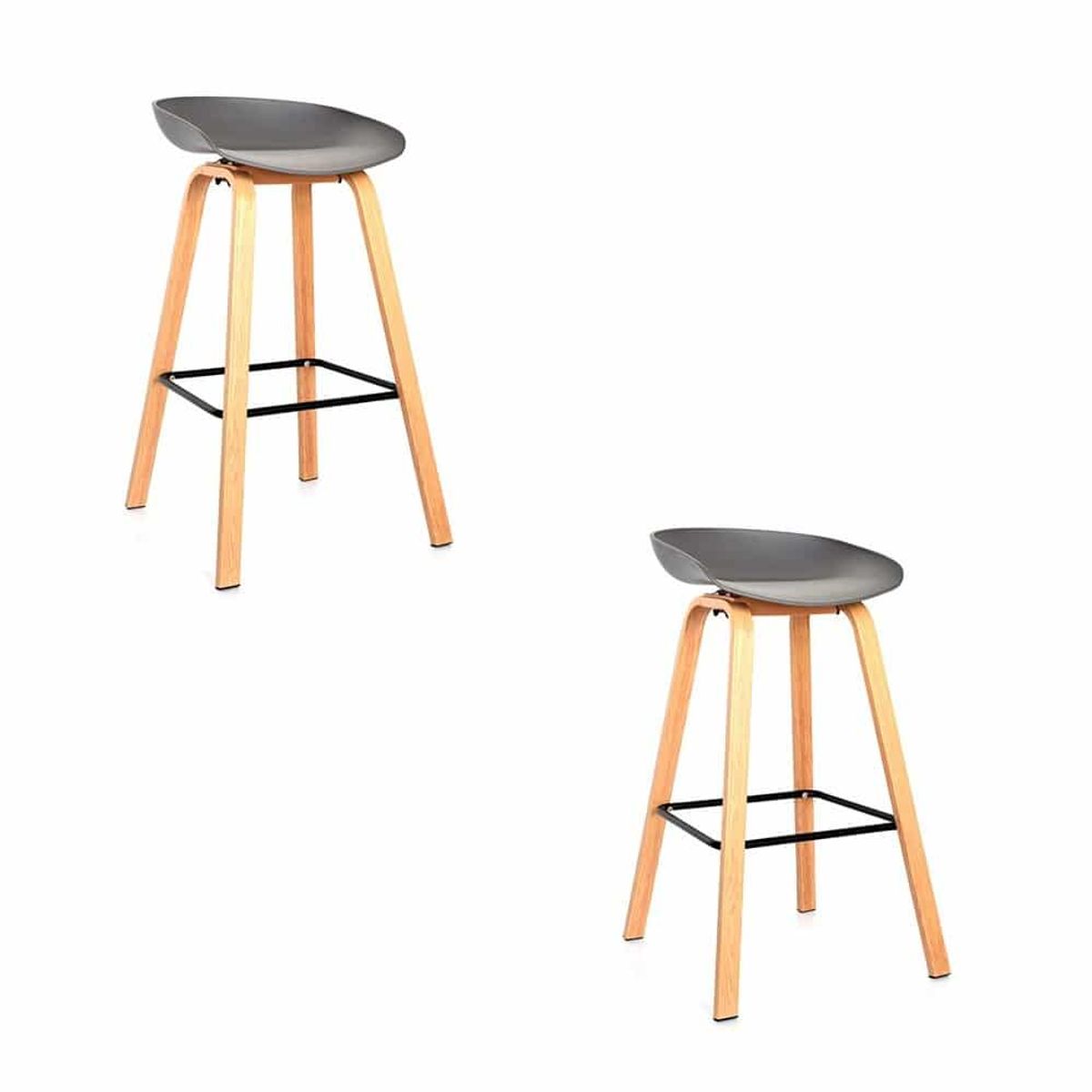 EKONOMODO COLOMBIA - Silla Bar Milyi Gris Set X 2
