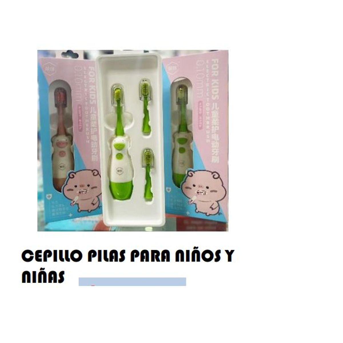 GENERICO - CEPILLO PARA DIENTES DE  PILAS PARA NIÑOS Y NIÑAS