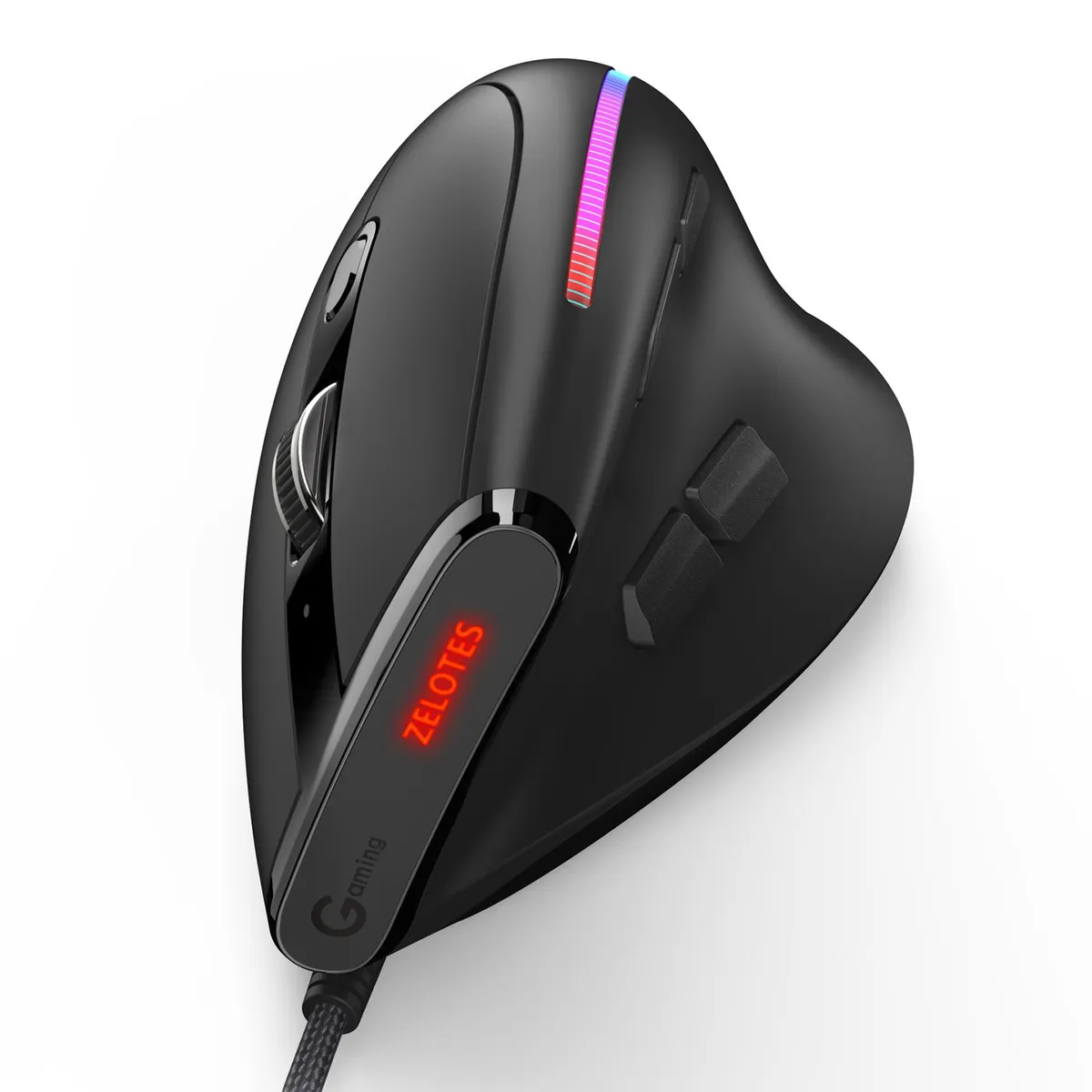 ZELOTES - Mouse Gamer Programable Vertical Ergonomico 9 Botones Zelotes T50