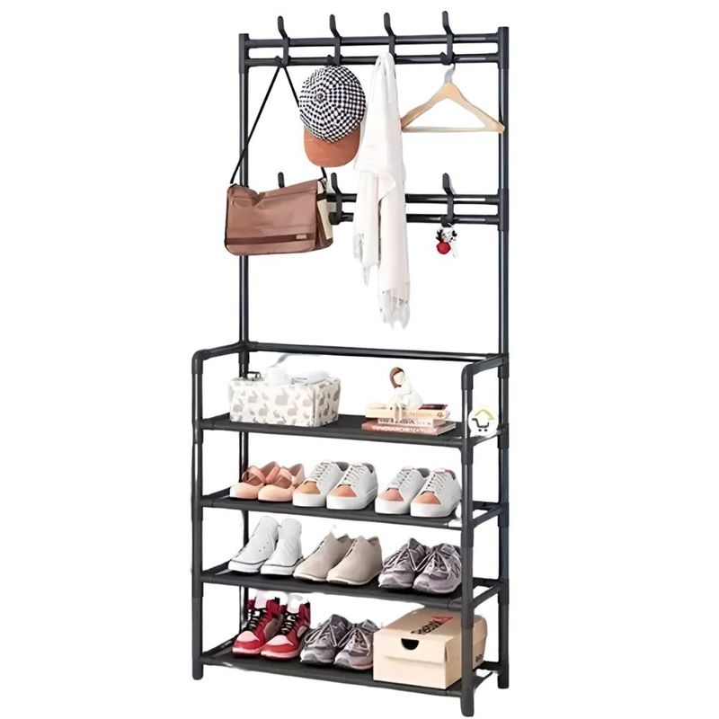 GENERICO - Perchero Multifuncional Con Zapatero 5 Niveles 153x60 Cm