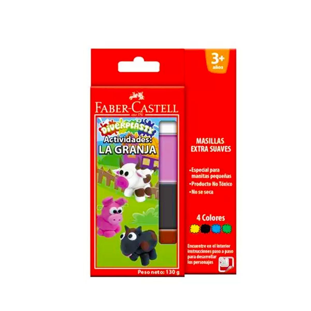 FABER CASTELL - Plastilina Extra Suave Faber Castell X 4 Unds Diverplasty