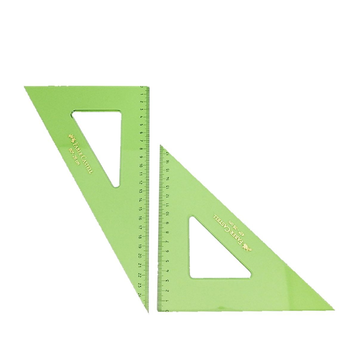 FABER CASTELL - Juego De Escuadras 45 Y 60 Grados  Faber Castell X 26 Cms.