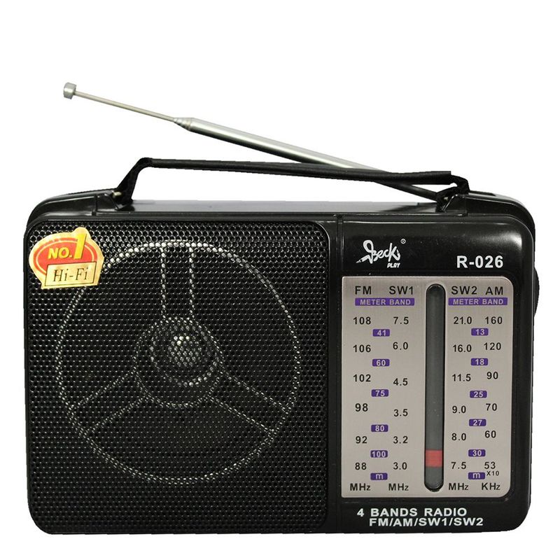 GENERICO - Radio Parlante Portatil AM FM SW1 De Corriente y Pilas