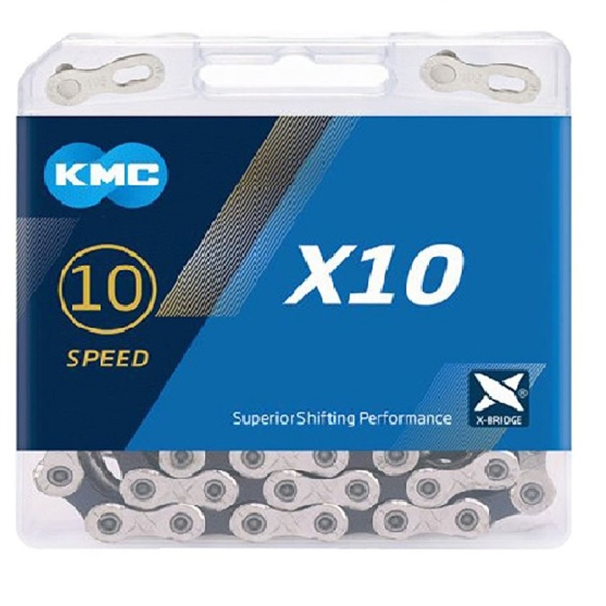 KMC - Cadenilla KMC X10 10 Velocidades Silver Negro