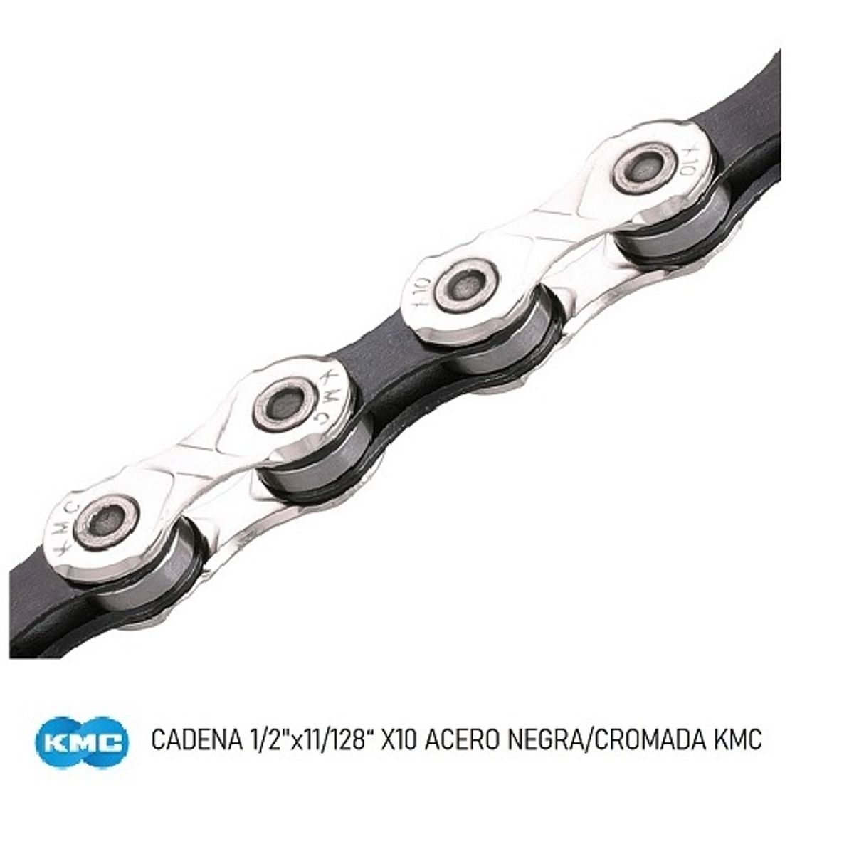 KMC - Cadenilla KMC X10 10 Velocidades Silver Negro