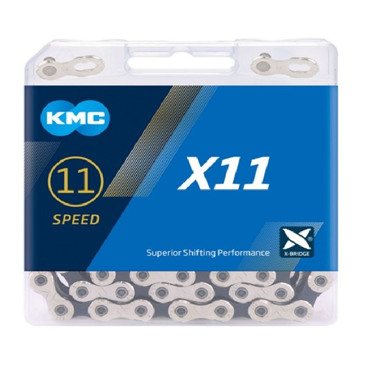 KMC - Cadenilla KMC X11 11 Velocidades Silver Negro