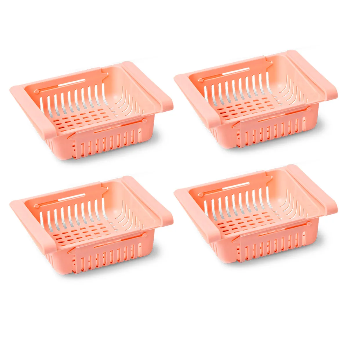 ENERGY PLUS - Combo: 2 Organizadores multiusos Nevera x 2 Unid C/U Rosado