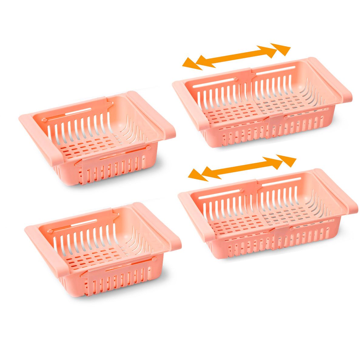 ENERGY PLUS - Combo: 2 Organizadores multiusos Nevera x 2 Unid C/U Rosado