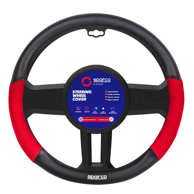 SPARCO - Forro Timon Cubre Volante Protector Lujo Sparco SPS121RD