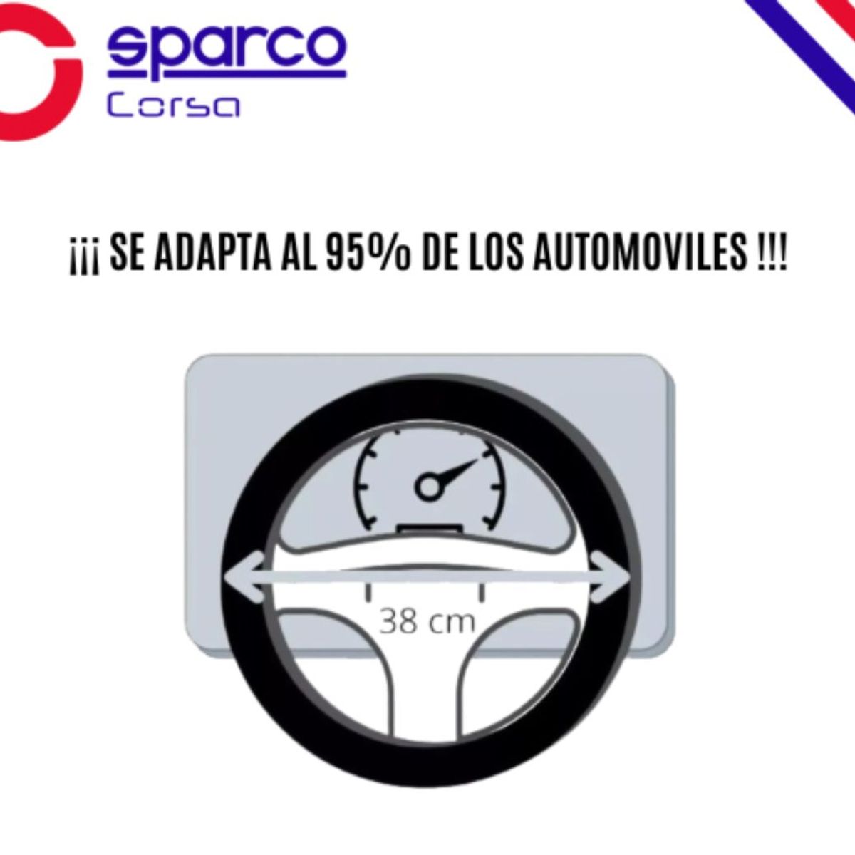 SPARCO - Forro Timon Cubre Volante Protector Lujo Sparco SPS121RD