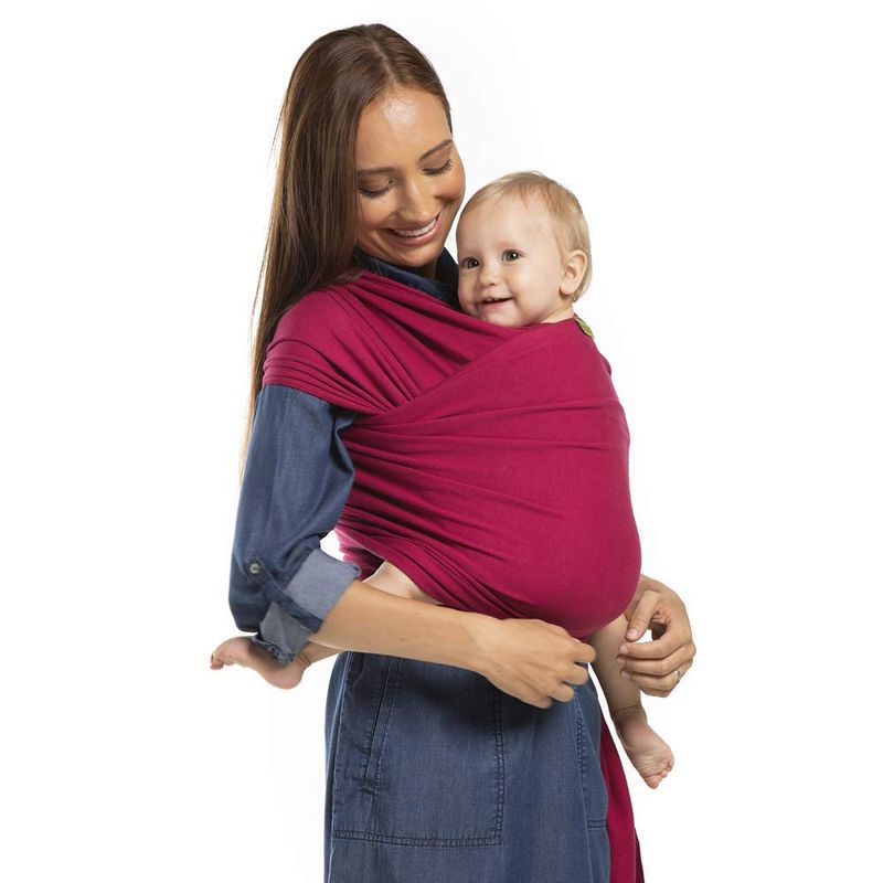 COZYTOS - Fular CONVENCIONAL -VINOTINTO cargador porta bebes COZYTOS