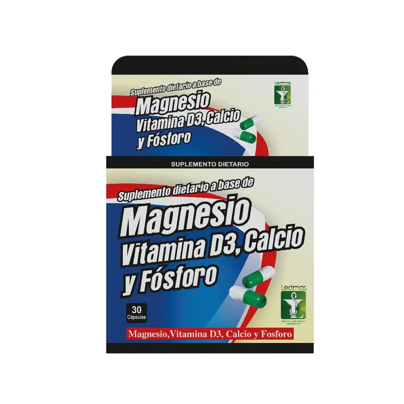 GENERICO - Magnesio Vitamina D3 Calcio Fosforo Ledmar X 30 Capsulas