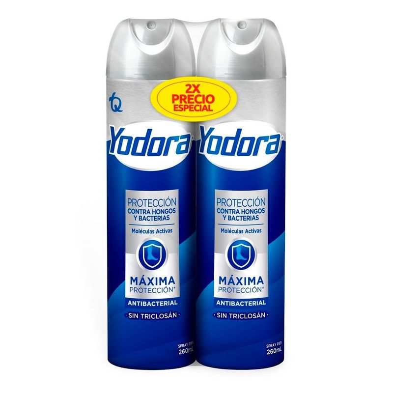 YODORA - Oferta Desodorante Yodora Pies Antbacterial Spray 2 X 26oml.---
