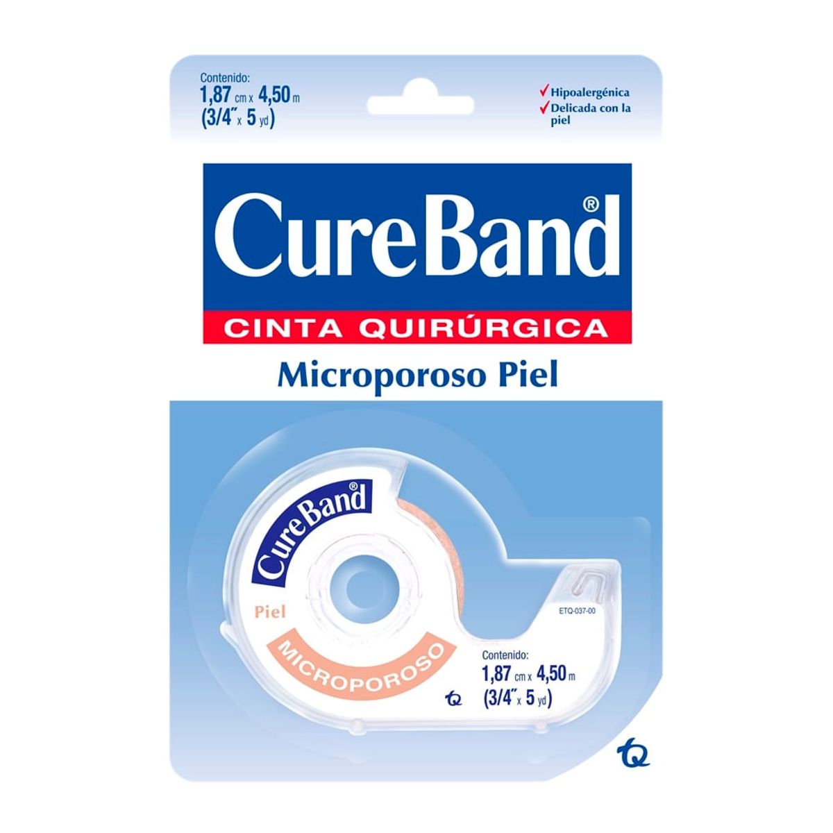 CURE BAND - Cinta Micropore Cureband Piel 1.87cm X 4.5m