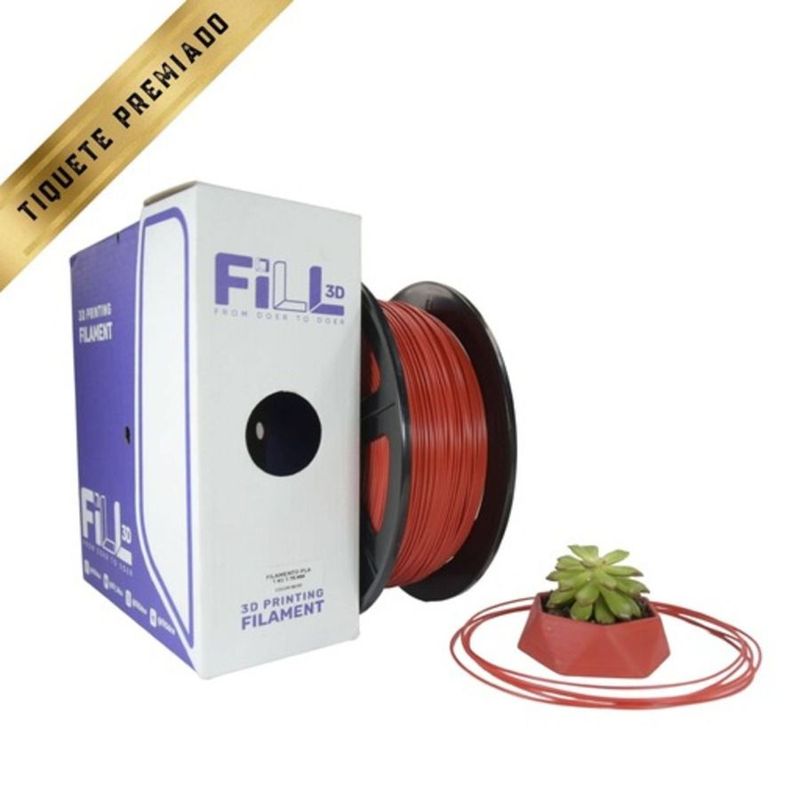 GENERICO - Filamento PLA para impresión 3D • 175mm  - Rojo.