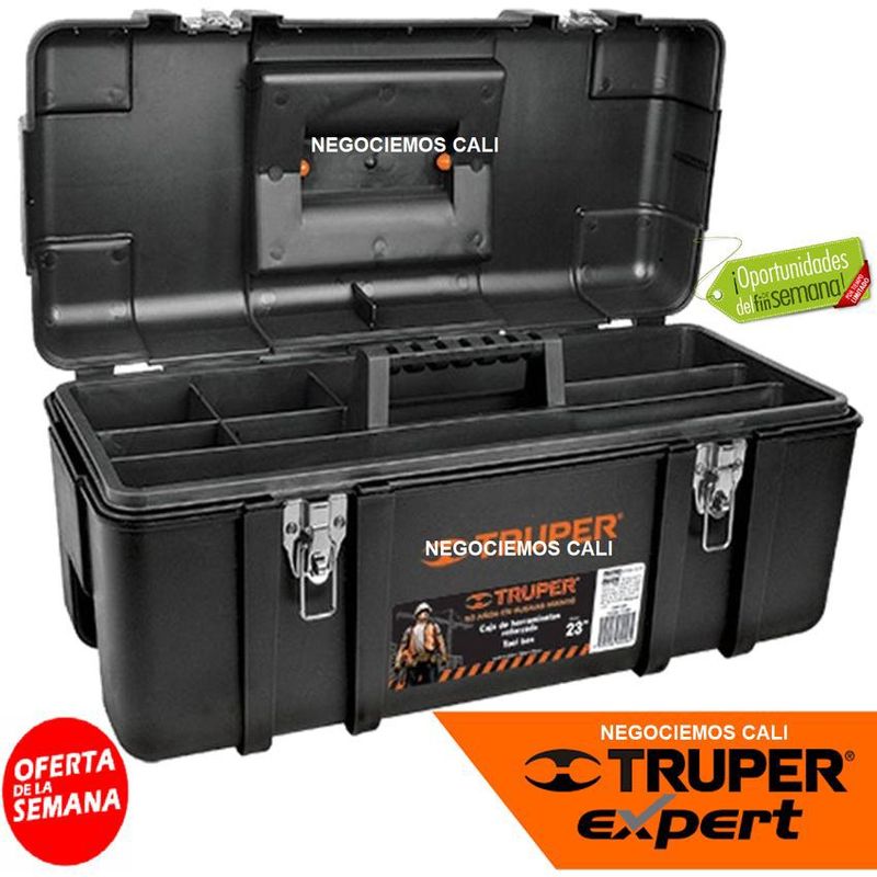 TRUPER - Caja herramientas industrial broches metálicos 26´´ truper profesional
