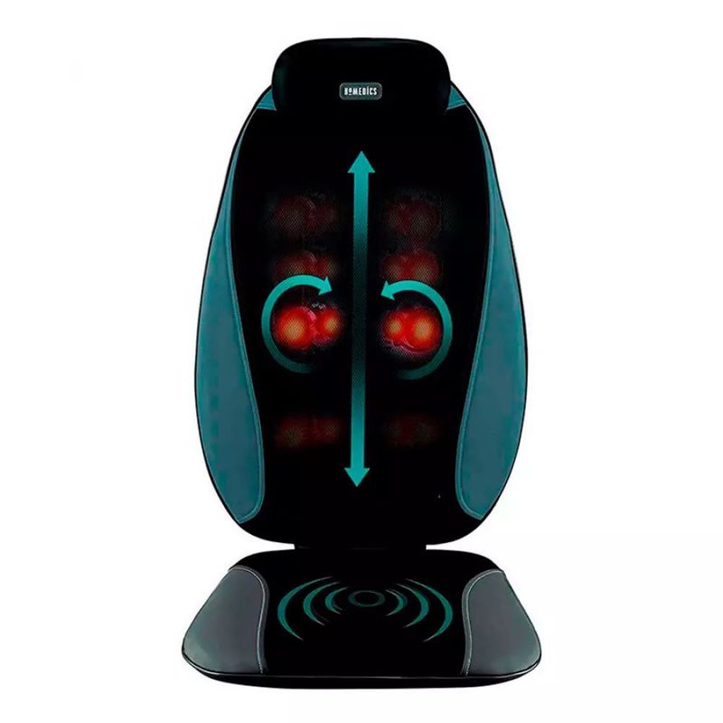 HOMEDICS - Cojín Masajeador de Doble Amasamiento con Calor y nodos Homedics