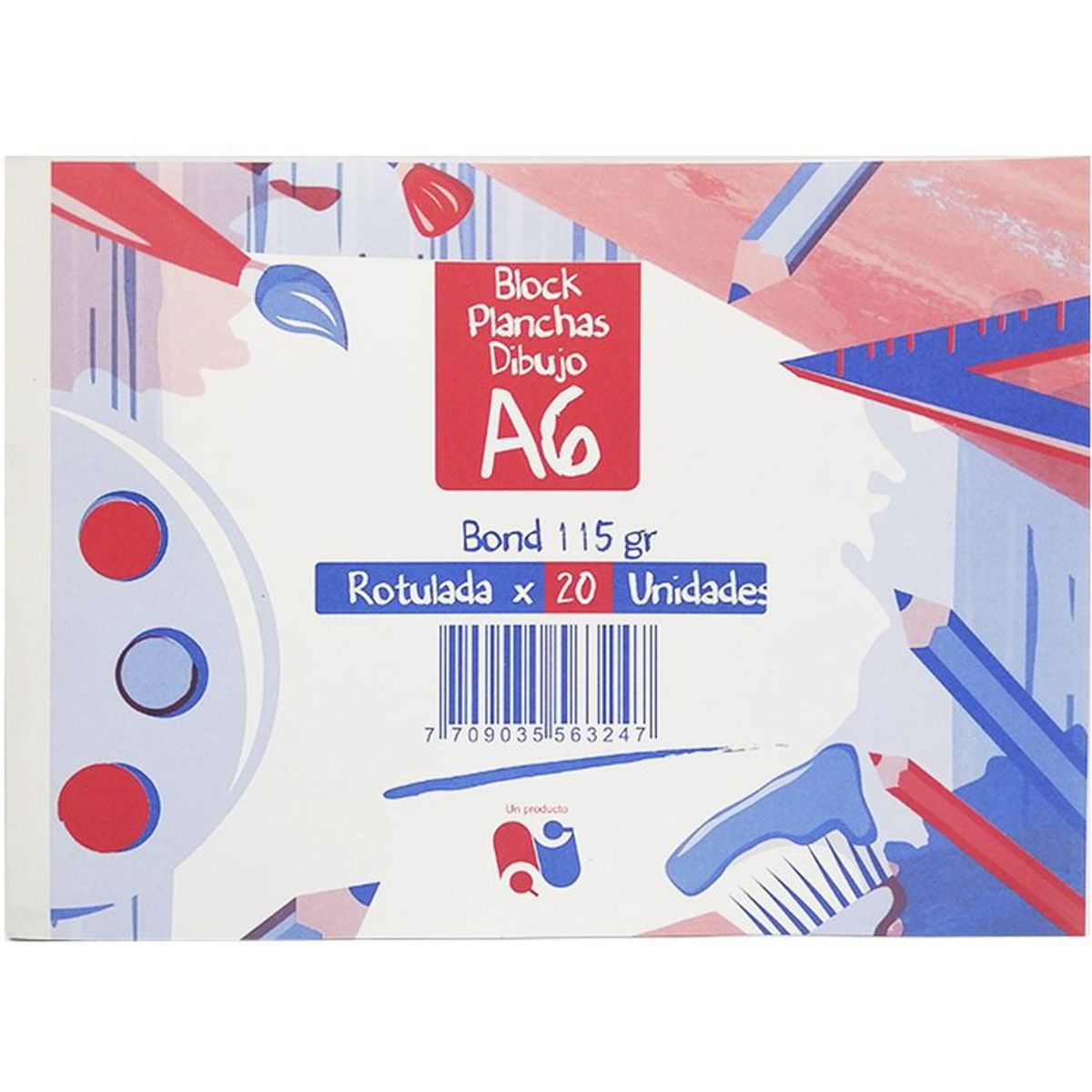 ICOPEL - Block Planchas De Dibujo A6 (1/8) Rotulada X 20 hojas