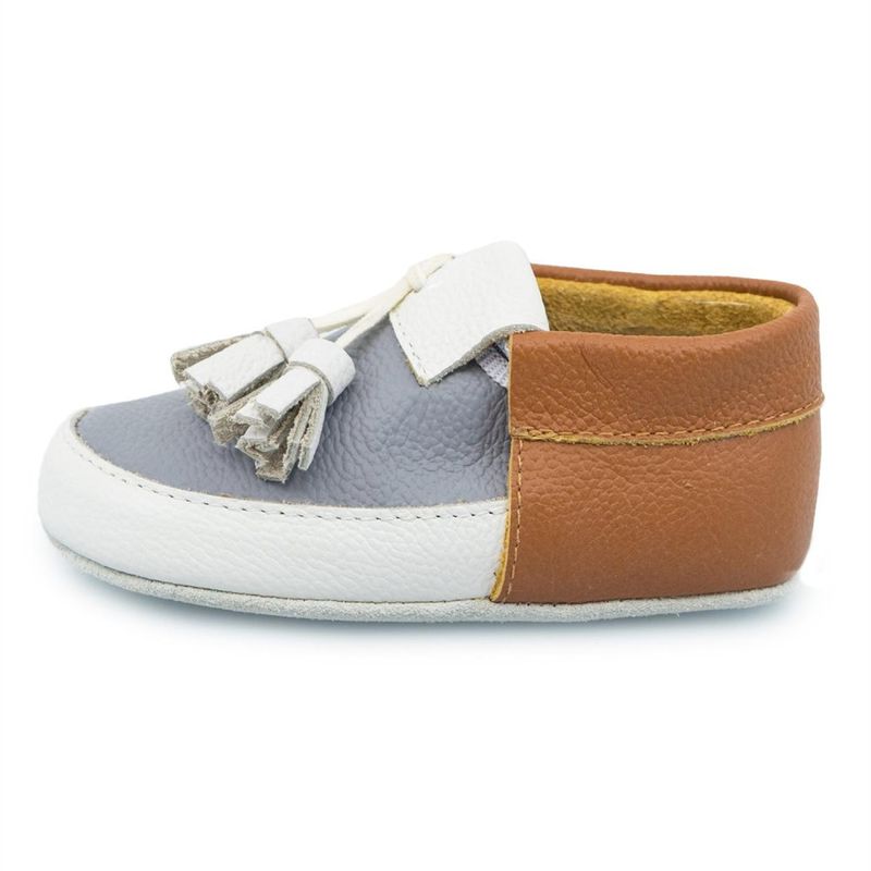PAPOS - Cascarita Pom Pom Café - Zapatos Bebés PAPOS - Marron