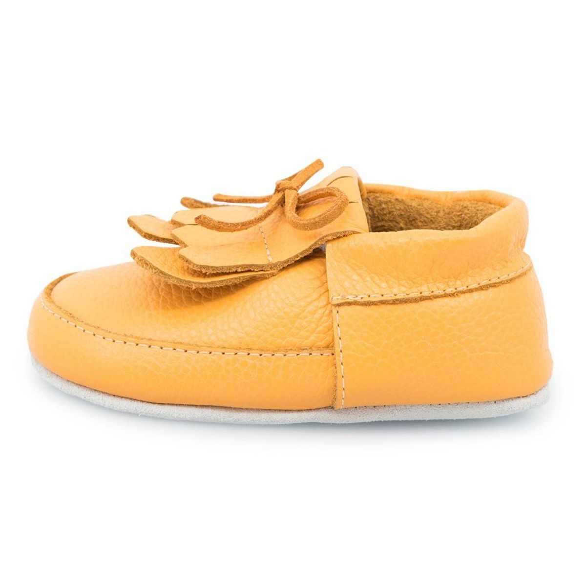 PAPOS - Cascarita Mechas Mostaza - Zapatos Bebés PAPOS - Marron