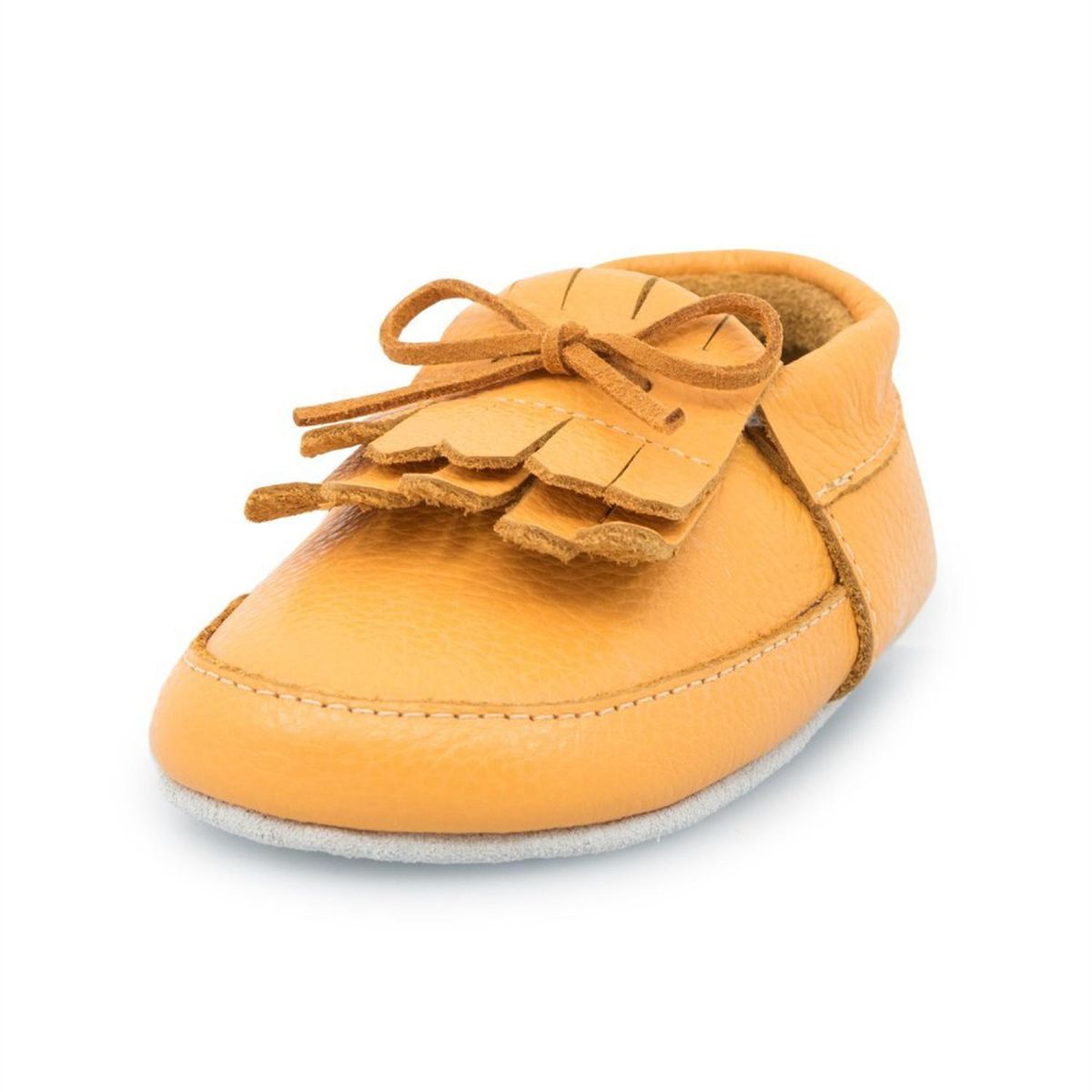 PAPOS - Cascarita Mechas Mostaza - Zapatos Bebés PAPOS - Marron