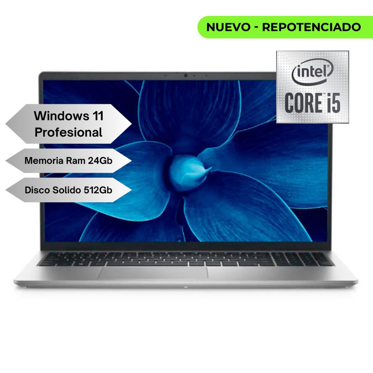 DELL - Portátil Dell 15 Intel Core i5-1334u Ram 24GB Disco SSD 512GB 15.6" FHD Win Pro