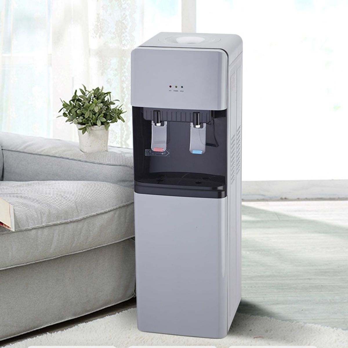 SANKEY - Dispensador de Agua Fría y Caliente Carga Superior con Gabinete Sankey