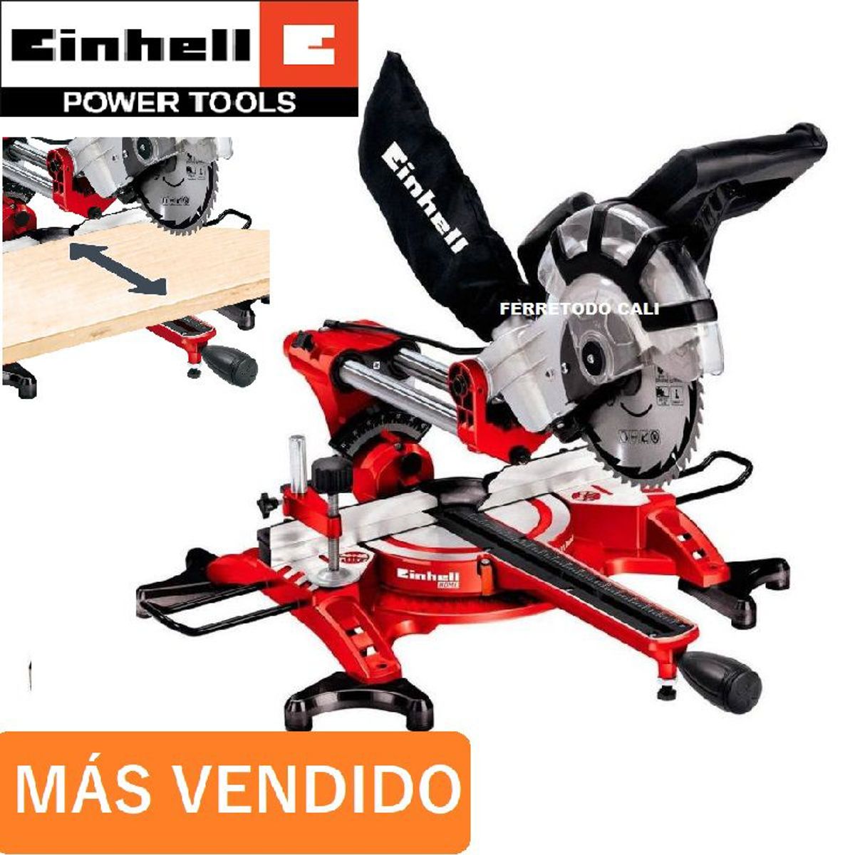EINHELL - Sierra Ingleteadora Telescopica Dual Tc-sm 2131 Dual 8 Pulgada Einhell